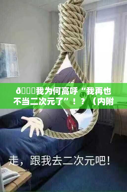 🚀我为何高呼“我再也不当二次元了”！？（内附真相）