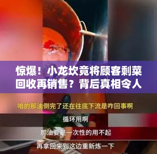 惊爆！小龙坎竟将顾客剩菜回收再销售？背后真相令人咋舌！